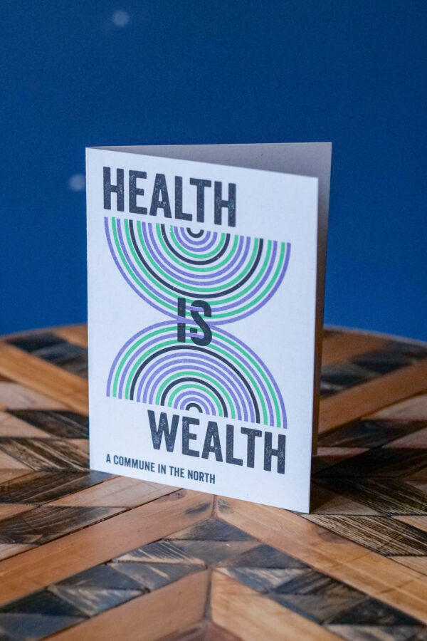 Health Is Wealth greetings card