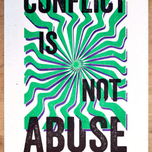 A3 'Conflict Is Not Abuse' Poster